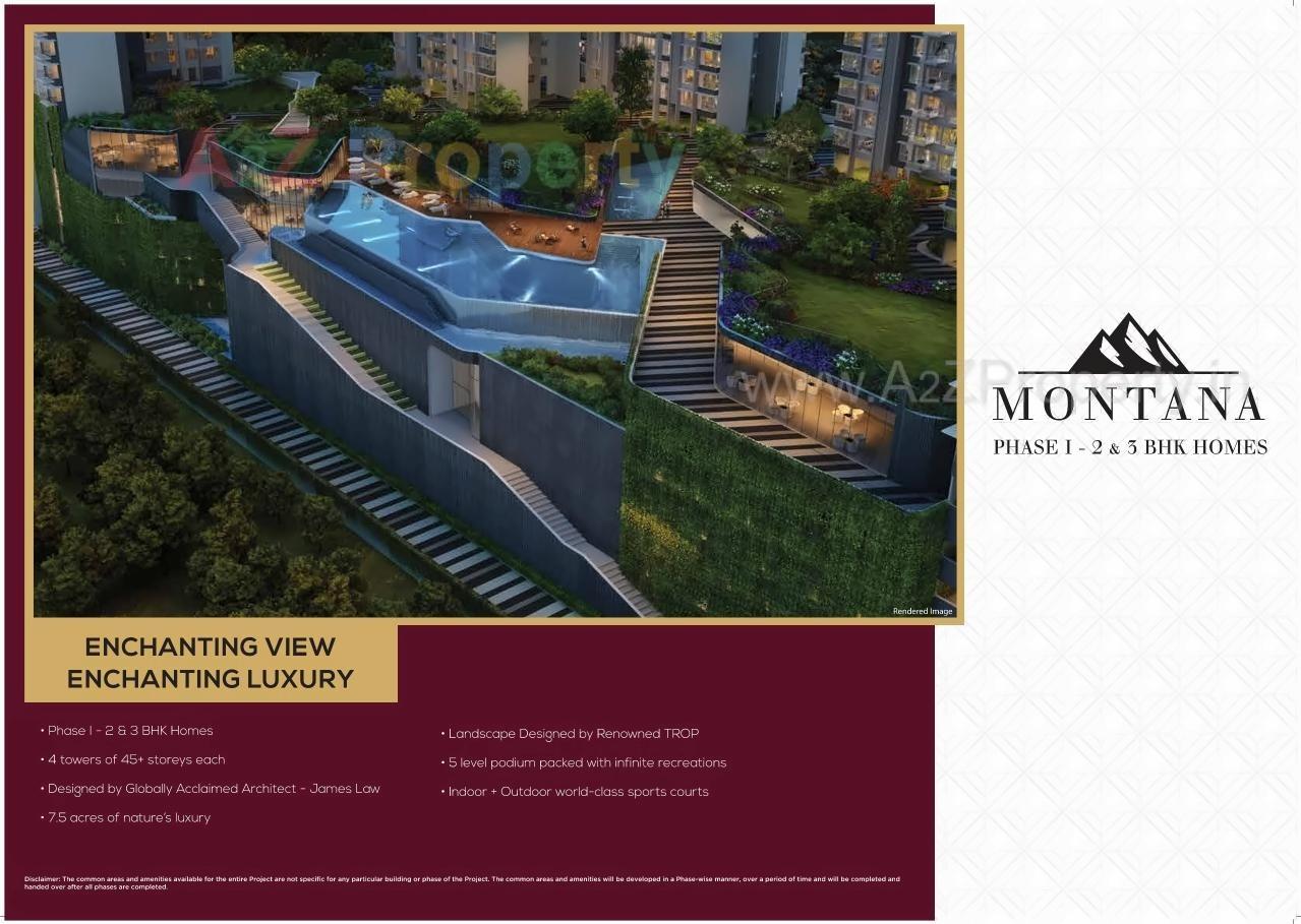 3D Elevation of real estate project Montana located at Kurla, MumbaiSuburban, Maharashtra