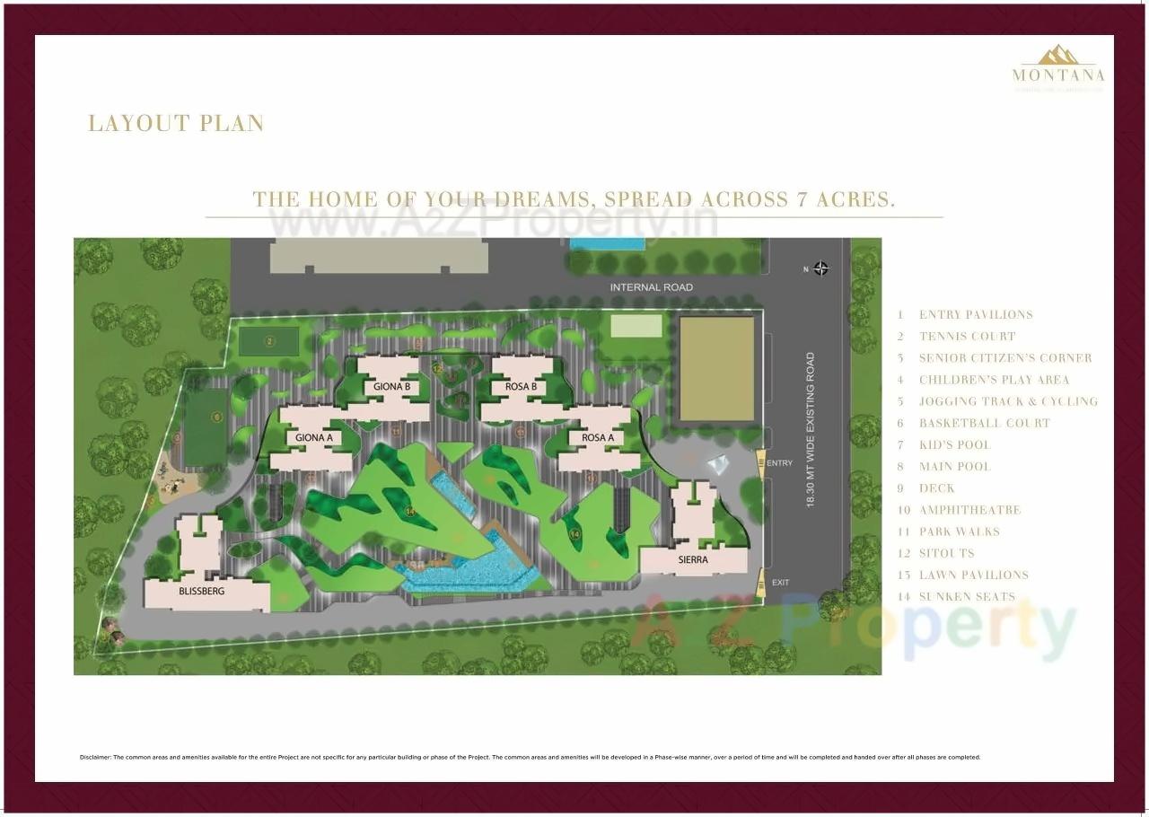 Layout of real estate project Montana located at Kurla, MumbaiSuburban, Maharashtra