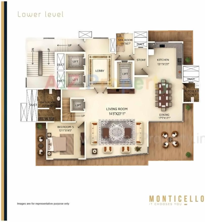 Layout of real estate project Monticello located at Andheri, MumbaiSuburban, Maharashtra