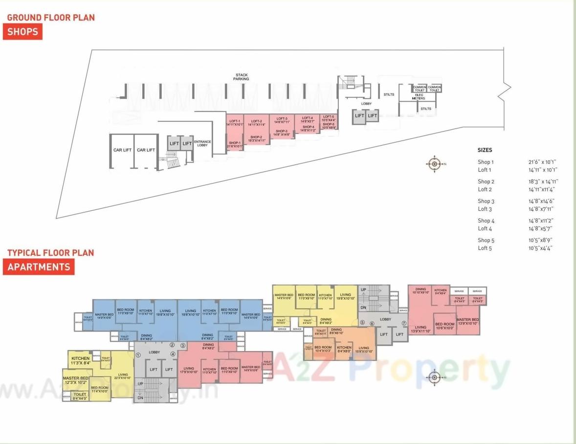 Layout of real estate project Nahar Cayenne located at Kurla, MumbaiSuburban, Maharashtra