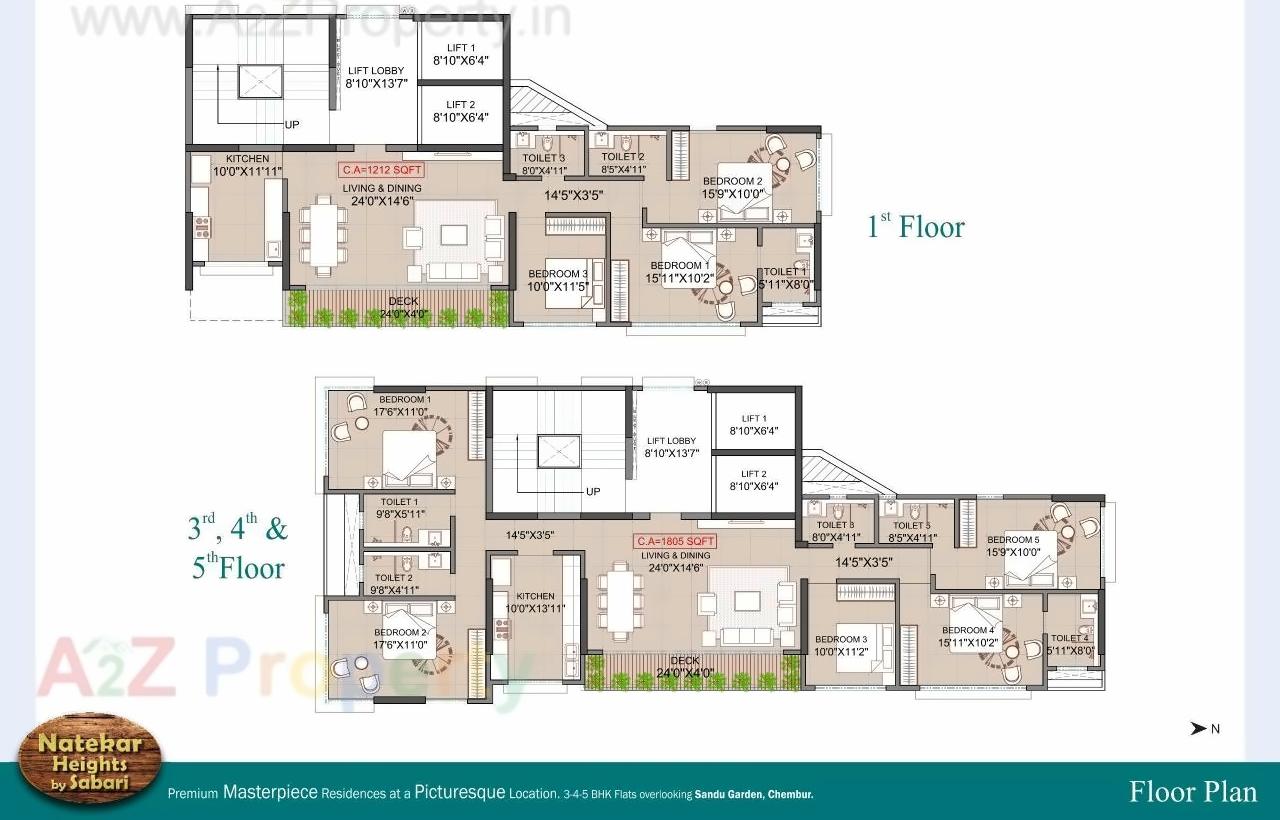 Layout of real estate project Natekar Heights located at Kurla, MumbaiSuburban, Maharashtra
