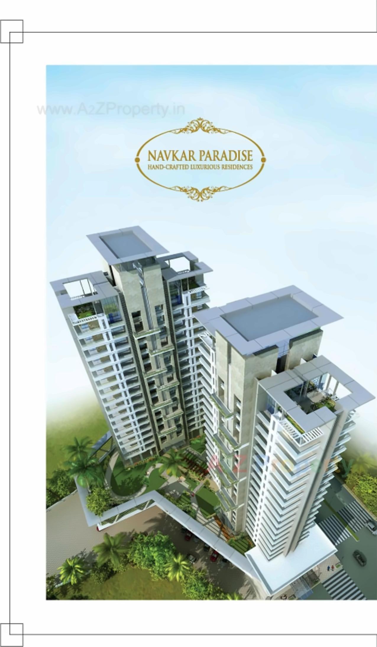 3D Elevation of real estate project Navkar Paradise located at Borivali, MumbaiSuburban, Maharashtra