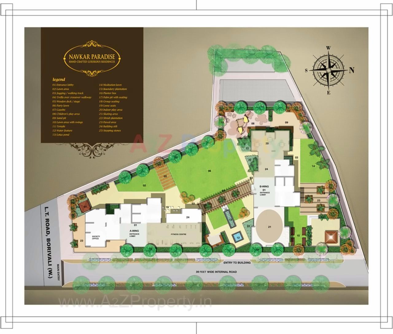 Layout of real estate project Navkar Paradise located at Borivali, MumbaiSuburban, Maharashtra