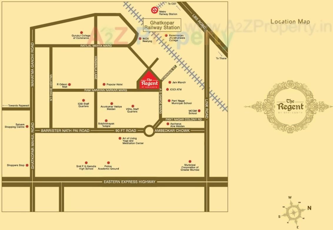 Layout of real estate project Neelkanth Regent located at Kurla, MumbaiSuburban, Maharashtra