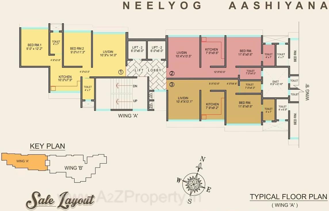 Layout of real estate project Neelyog Aashiyana located at Borivali, MumbaiSuburban, Maharashtra