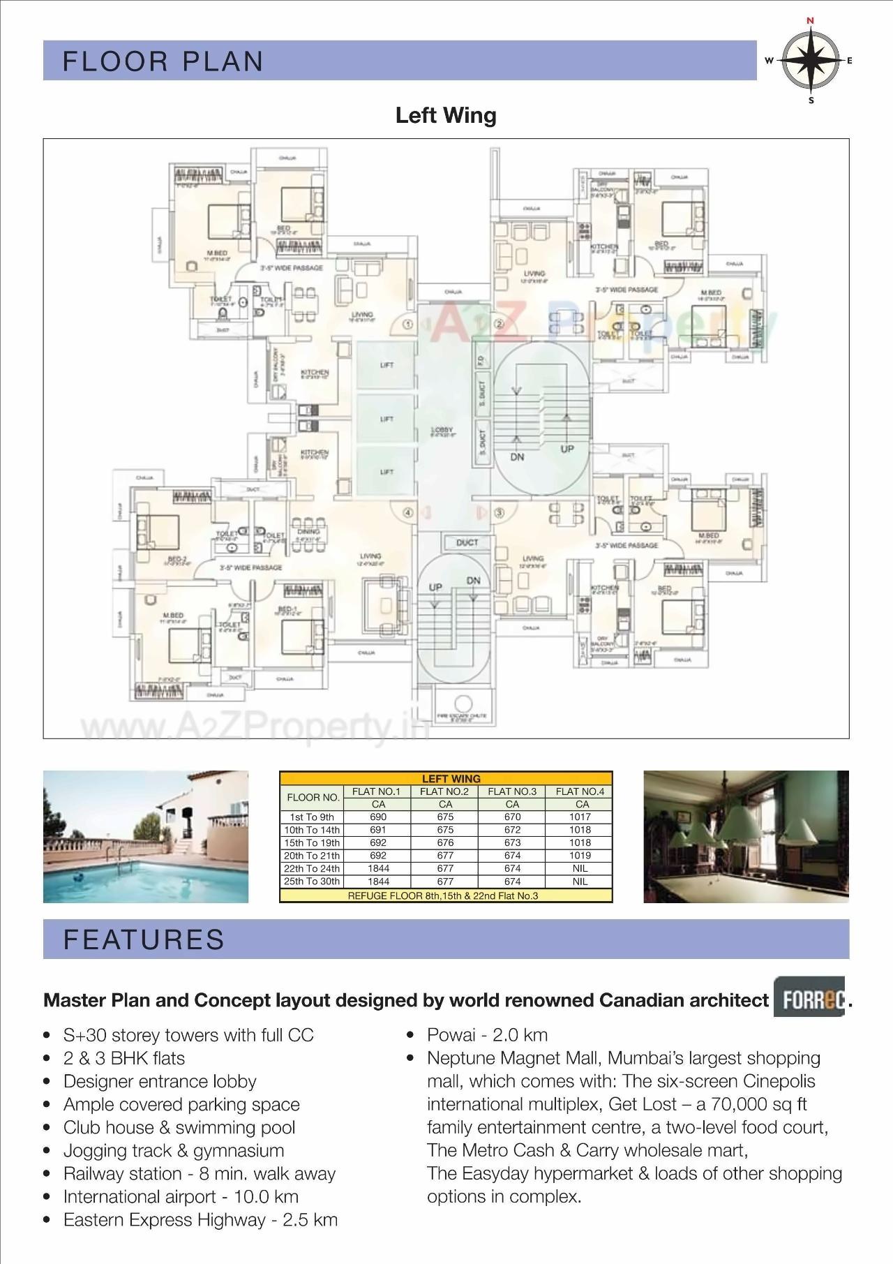 Layout of real estate project Neptune Flying Kites A   Right located at Kurla, MumbaiSuburban, Maharashtra