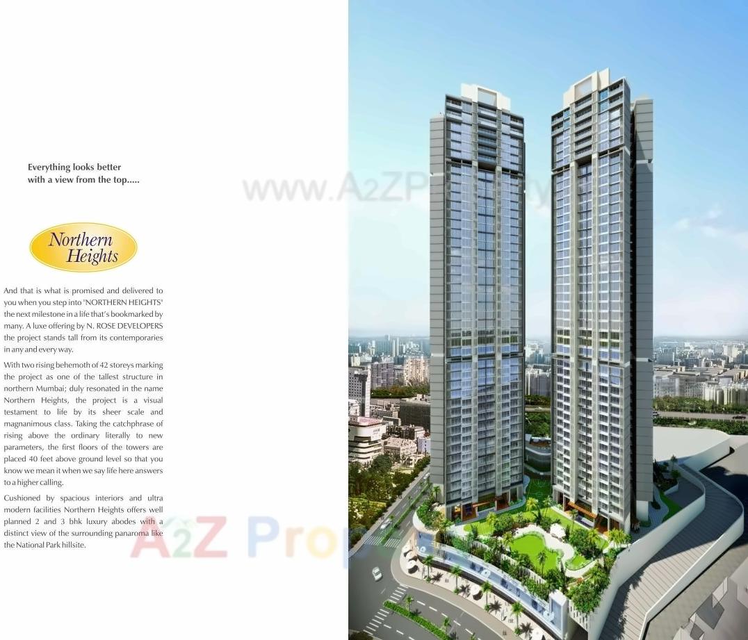 3D Elevation of real estate project Northern Heights located at Borivali, MumbaiSuburban, Maharashtra