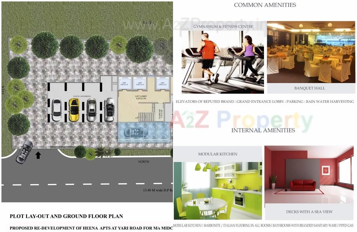 Layout of real estate project Ocean Heights By Midcity Group located at Andheri, MumbaiSuburban, Maharashtra
