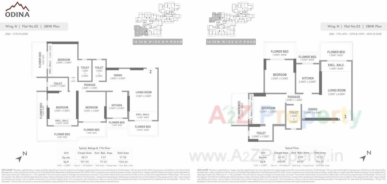 Layout of real estate project Odina located at Kurla, MumbaiSuburban, Maharashtra