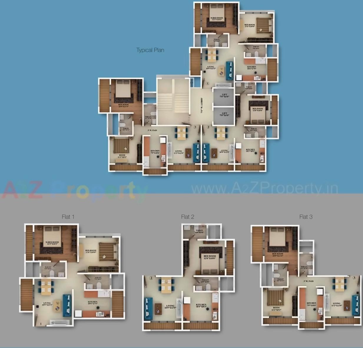 Layout of real estate project P K Arch located at Andheri, MumbaiSuburban, Maharashtra