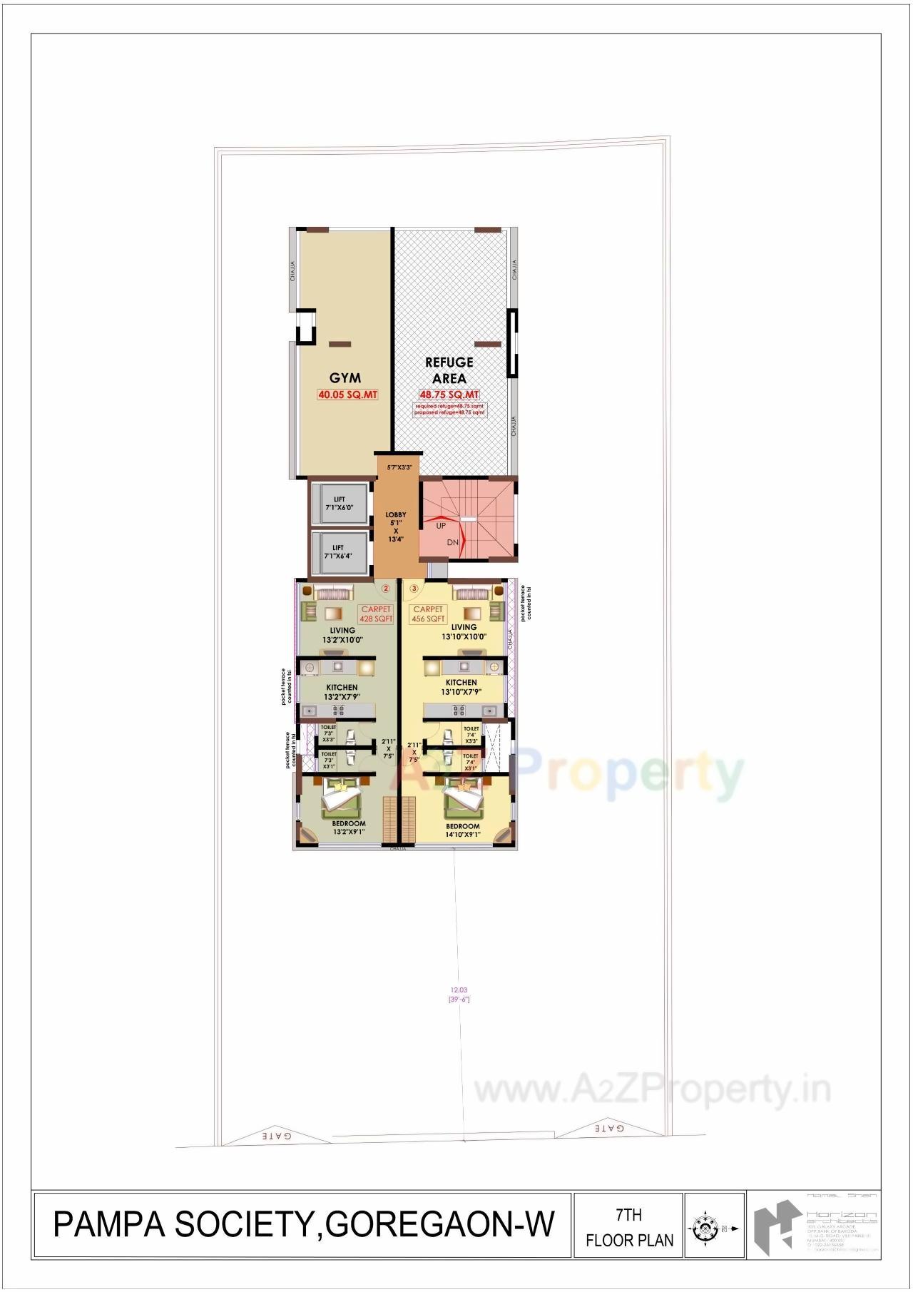 Layout of real estate project Pampa Co Operative Housing Society located at Borivali, MumbaiSuburban, Maharashtra