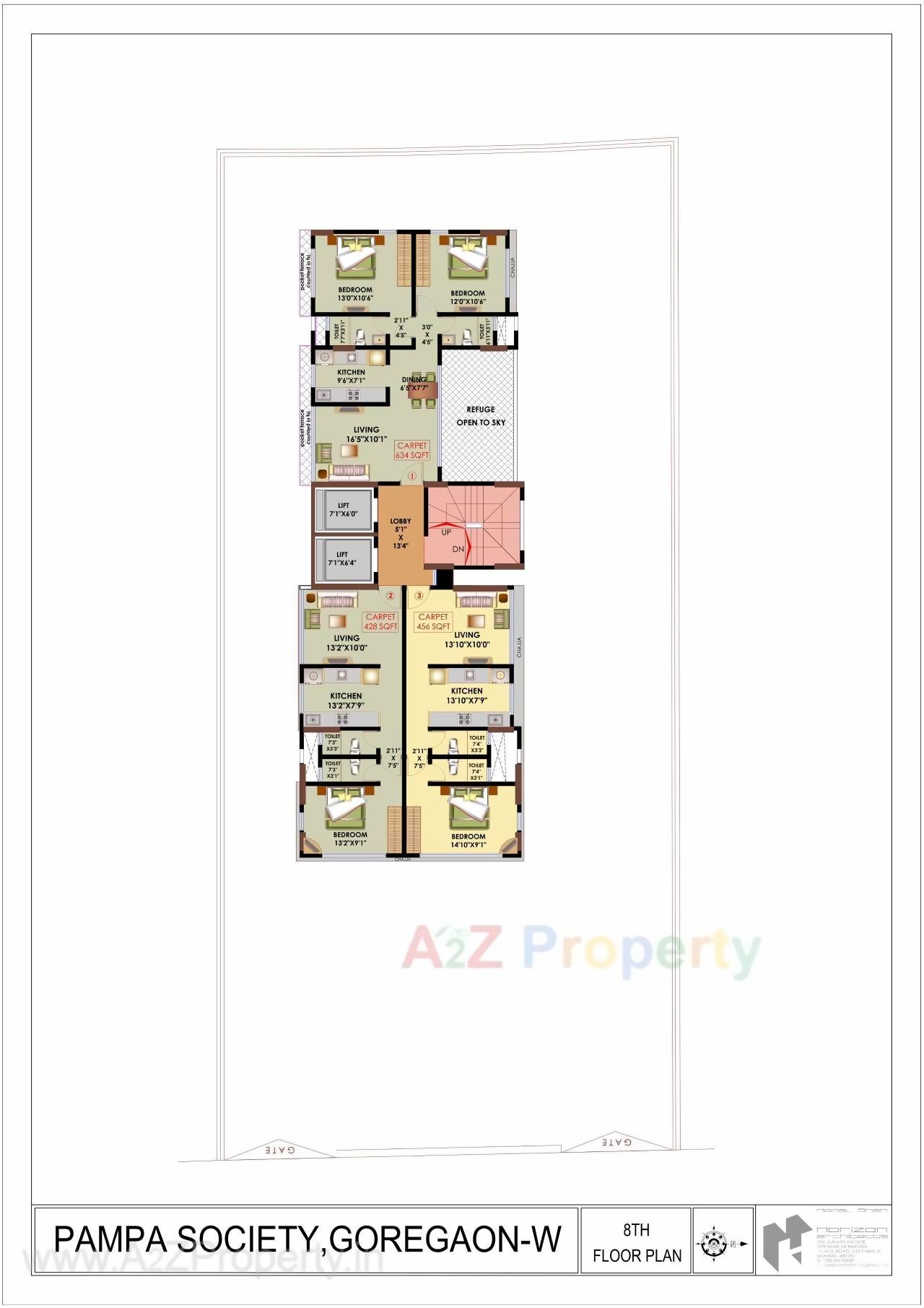 Layout of real estate project Pampa Co Operative Housing Society located at Borivali, MumbaiSuburban, Maharashtra