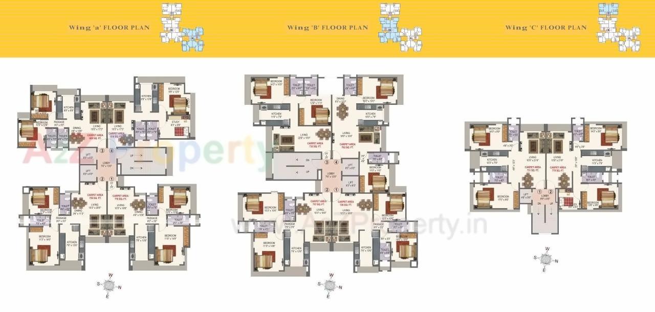 Layout of real estate project Parijat Towers located at Andheri, MumbaiSuburban, Maharashtra