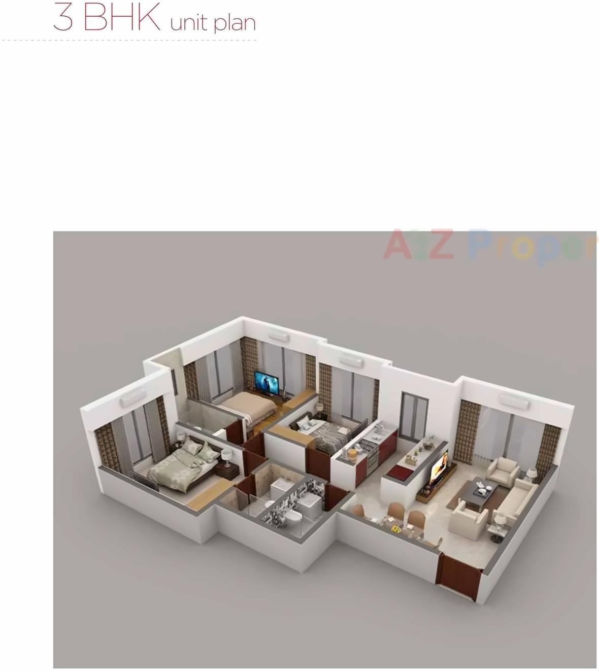 Layout of real estate project Parinee Essence located at Borivali, MumbaiSuburban, Maharashtra