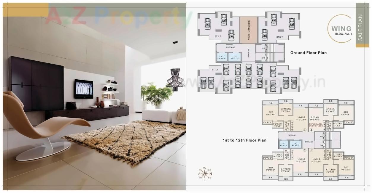 Layout of real estate project Poonam Heights located at Borivali, MumbaiSuburban, Maharashtra