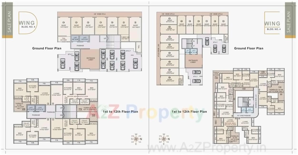 Layout of real estate project Poonam Heights located at Borivali, MumbaiSuburban, Maharashtra