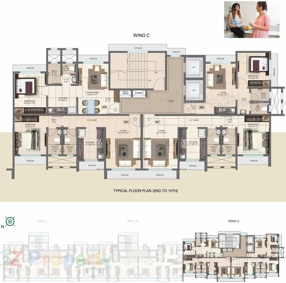 Layout of real estate project Prathmesh Darshan located at Kurla, MumbaiSuburban, Maharashtra