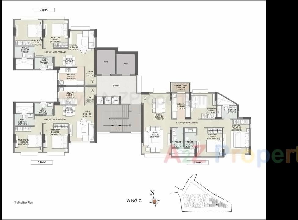 Layout of real estate project Primus Residences located at Andheri, MumbaiSuburban, Maharashtra