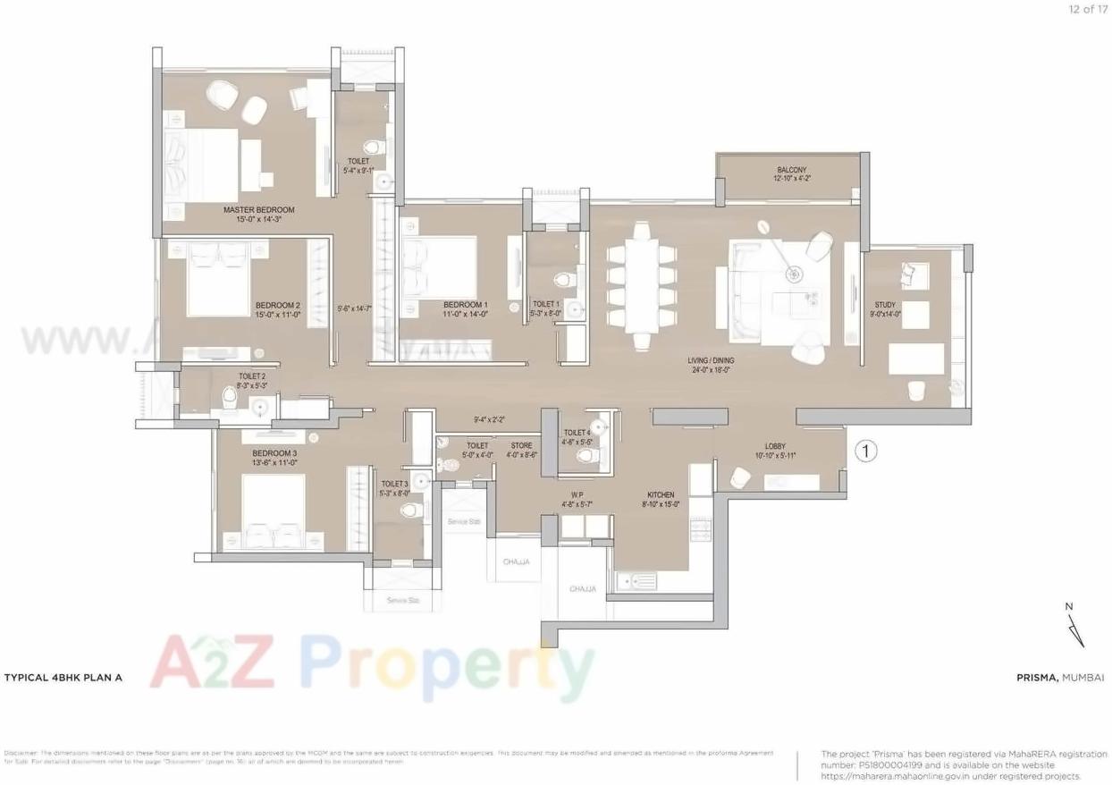 Layout of real estate project Prisma located at Andheri, MumbaiSuburban, Maharashtra