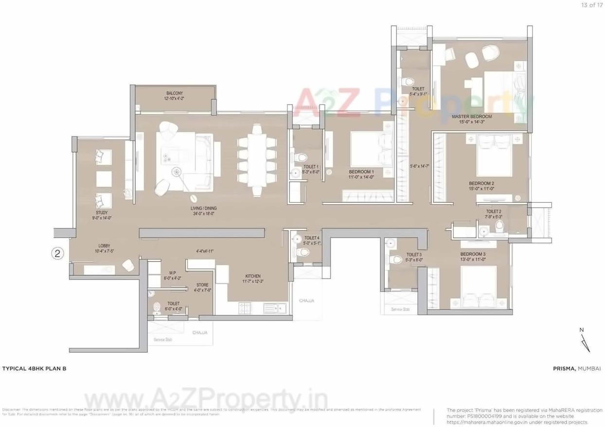 Layout of real estate project Prisma located at Andheri, MumbaiSuburban, Maharashtra