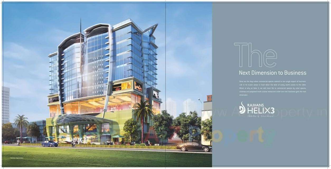 3D Elevation of real estate project Rajhans Helix located at Kurla, MumbaiSuburban, Maharashtra