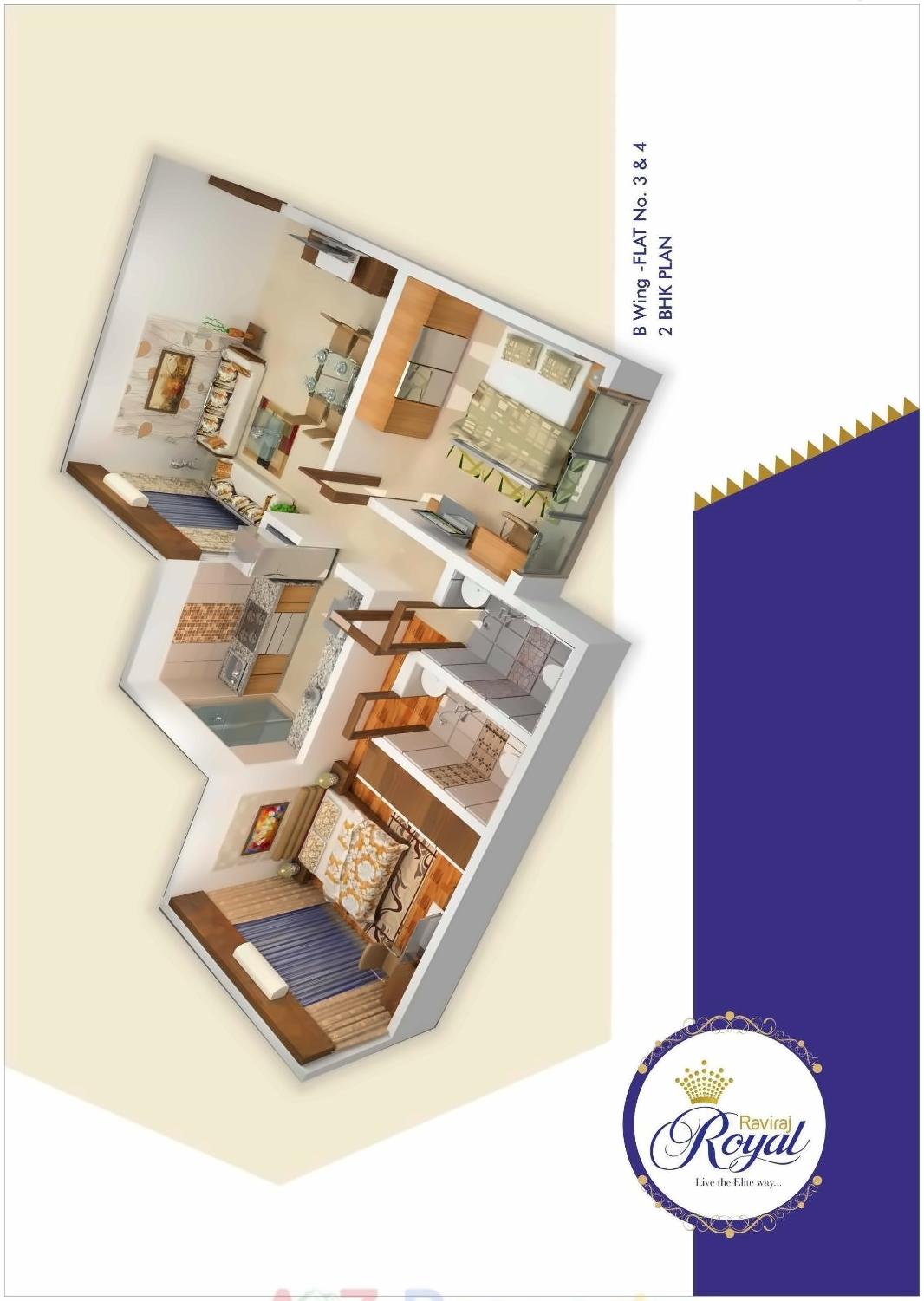 Layout of real estate project Raviraj Royal located at Borivali, MumbaiSuburban, Maharashtra