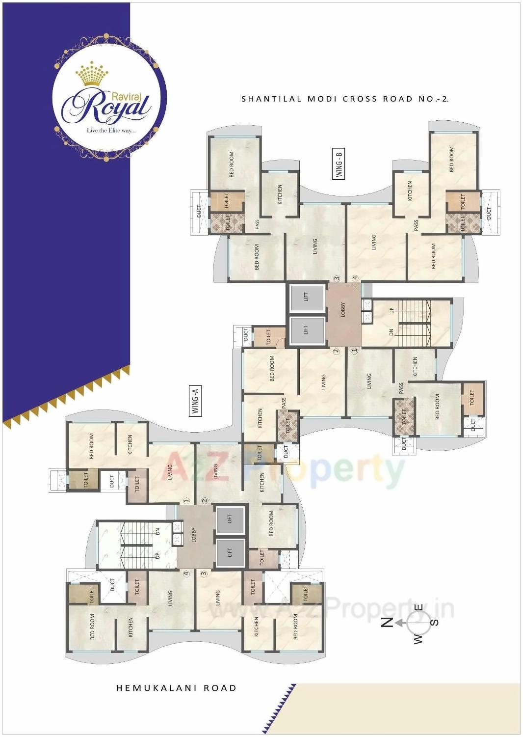 Layout of real estate project Raviraj Royal located at Borivali, MumbaiSuburban, Maharashtra