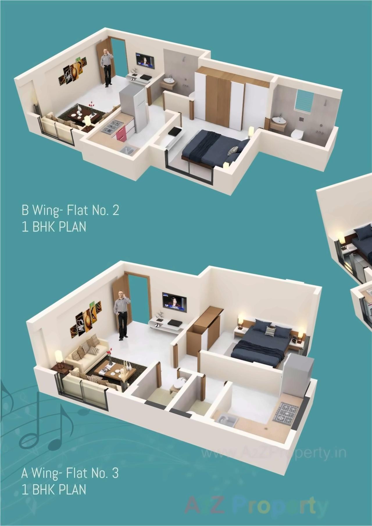 Layout of real estate project Raviraj Tarang located at Borivali, MumbaiSuburban, Maharashtra