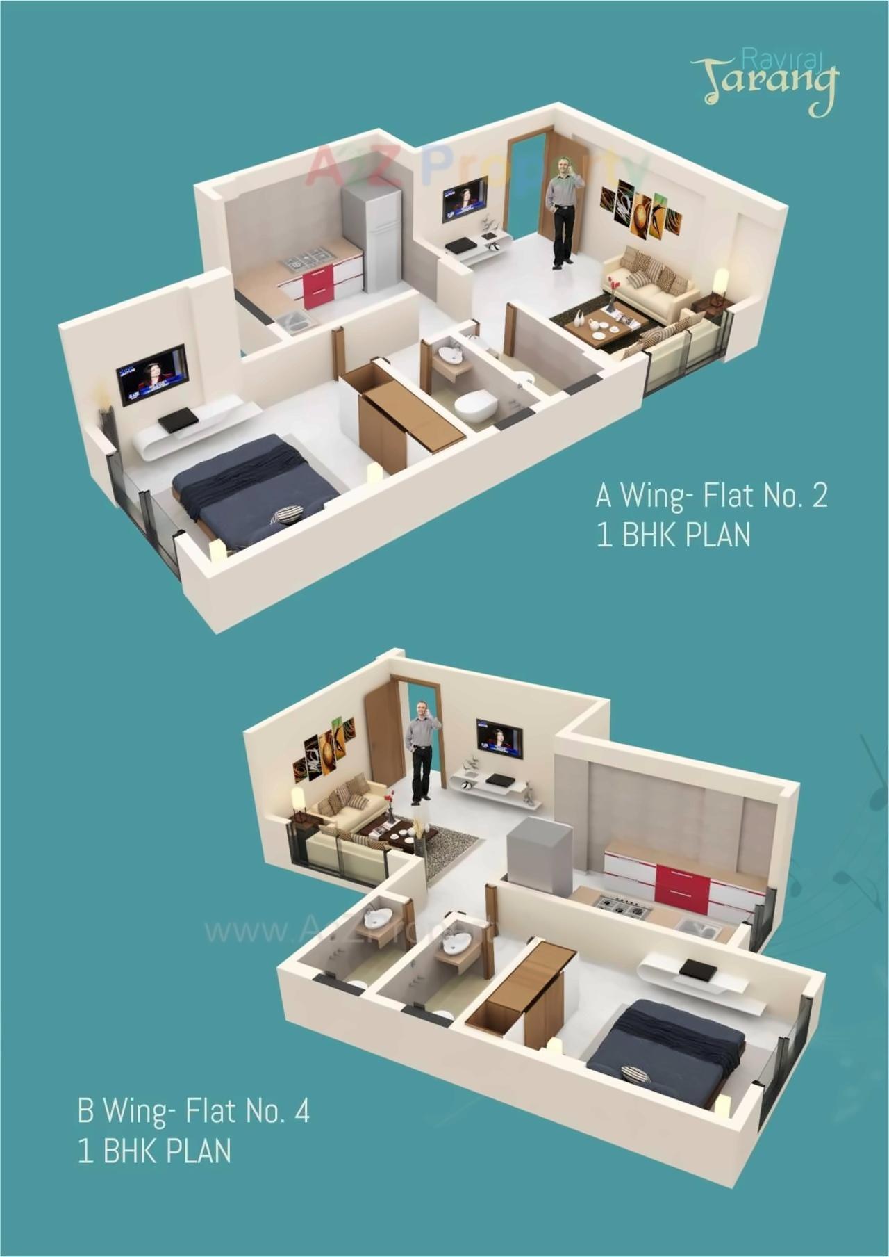Layout of real estate project Raviraj Tarang located at Borivali, MumbaiSuburban, Maharashtra