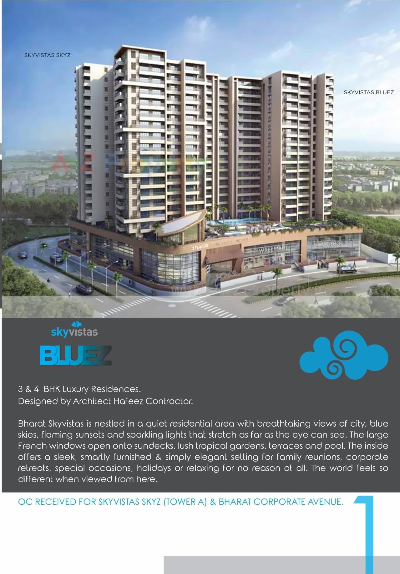 3D Elevation of real estate project Redevelopment Of Godi Kamgar  C3 B Skyvistas Bluez located at Andheri, MumbaiSuburban, Maharashtra