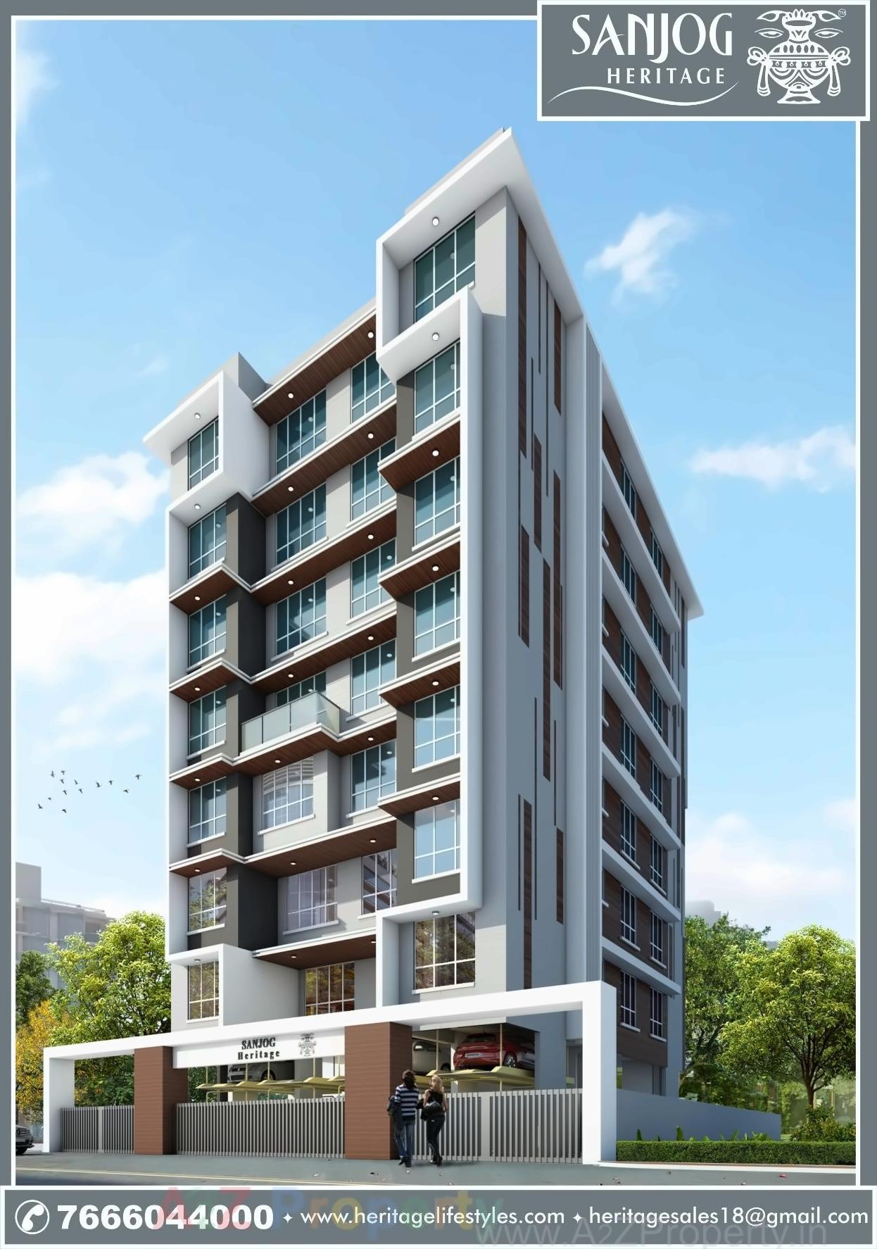 3D Elevation of real estate project Redevelopment Of Sanjog Chs Ltd located at Borivali, MumbaiSuburban, Maharashtra