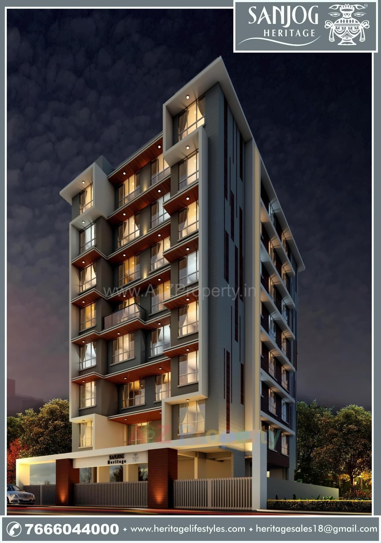 3D Elevation of real estate project Redevelopment Of Sanjog Chs Ltd located at Borivali, MumbaiSuburban, Maharashtra