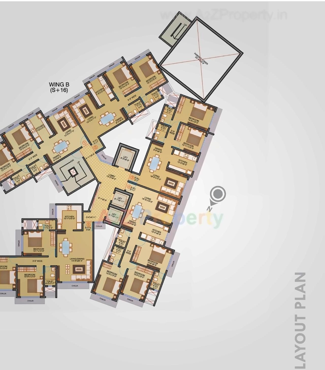 Layout of real estate project Redevelopment Of Tilak Nagar Nisarg Co  Op  Hsg  Soc  Ltd located at Kurla, MumbaiSuburban, Maharashtra