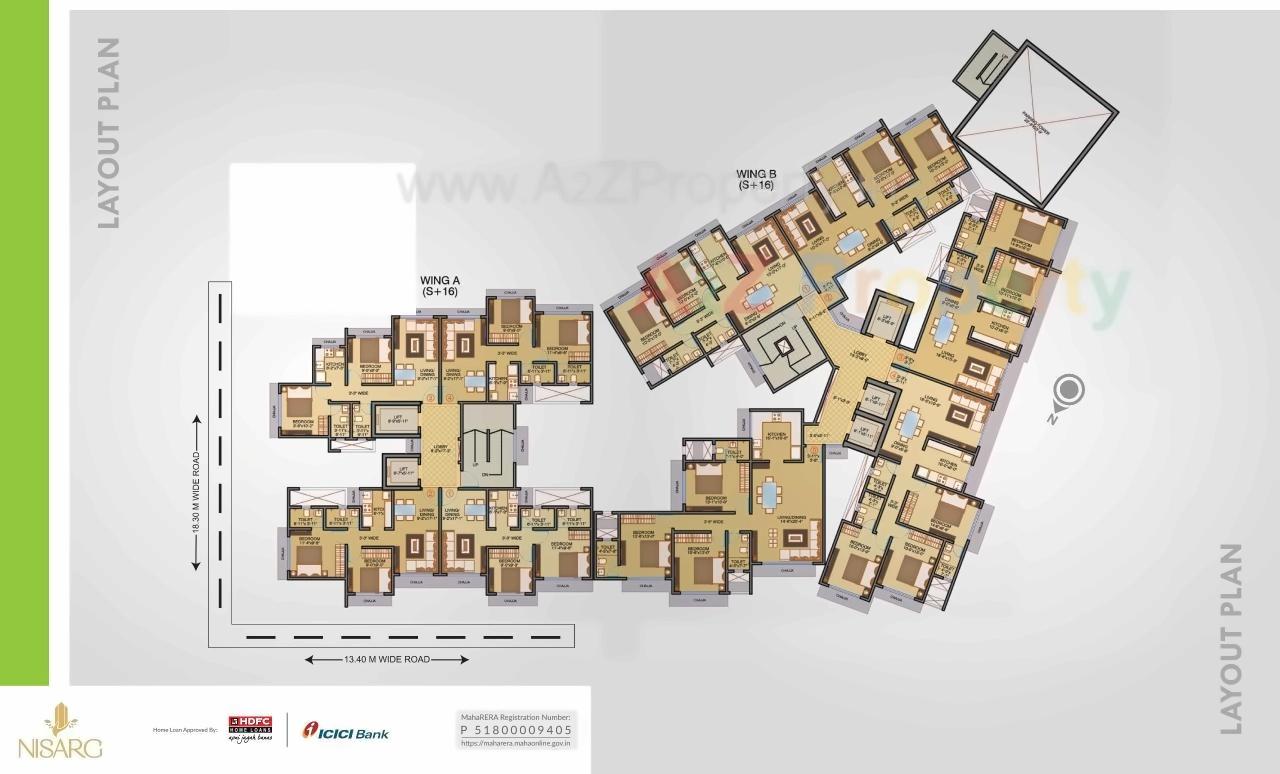 Layout of real estate project Redevelopment Of Tilak Nagar Nisarg Co  Op  Hsg  Soc  Ltd located at Kurla, MumbaiSuburban, Maharashtra