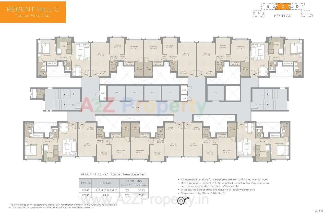 Layout of real estate project Regent Hill A B C D located at Kurla, MumbaiSuburban, Maharashtra