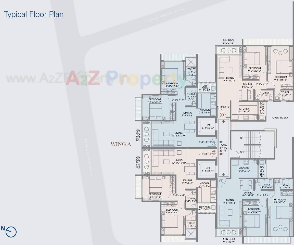 Layout of real estate project Rite Skyluxe located at Kurla, MumbaiSuburban, Maharashtra