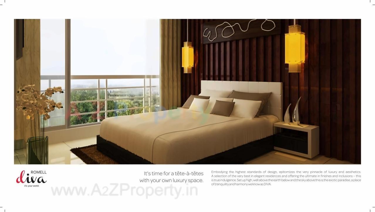 3D Elevation of real estate project Romell Diva   17th To 20th Foor located at Borivali, MumbaiSuburban, Maharashtra