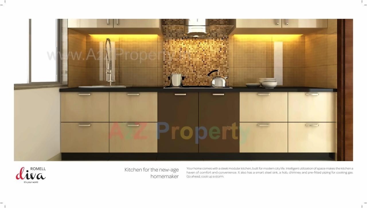 3D Elevation of real estate project Romell Diva   17th To 20th Foor located at Borivali, MumbaiSuburban, Maharashtra