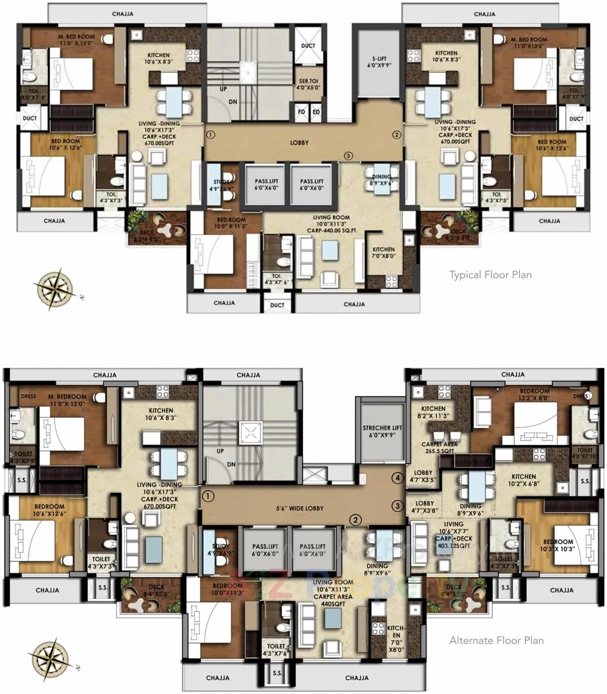 Layout of real estate project Roswalt Heights located at Kurla, MumbaiSuburban, Maharashtra