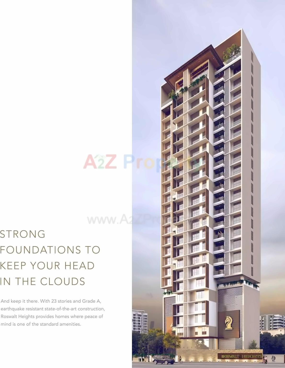 3D Elevation of real estate project Roswalt Heights located at Kurla, MumbaiSuburban, Maharashtra