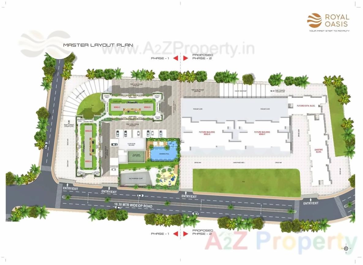 Layout of real estate project Royal Oasis located at Borivali, MumbaiSuburban, Maharashtra