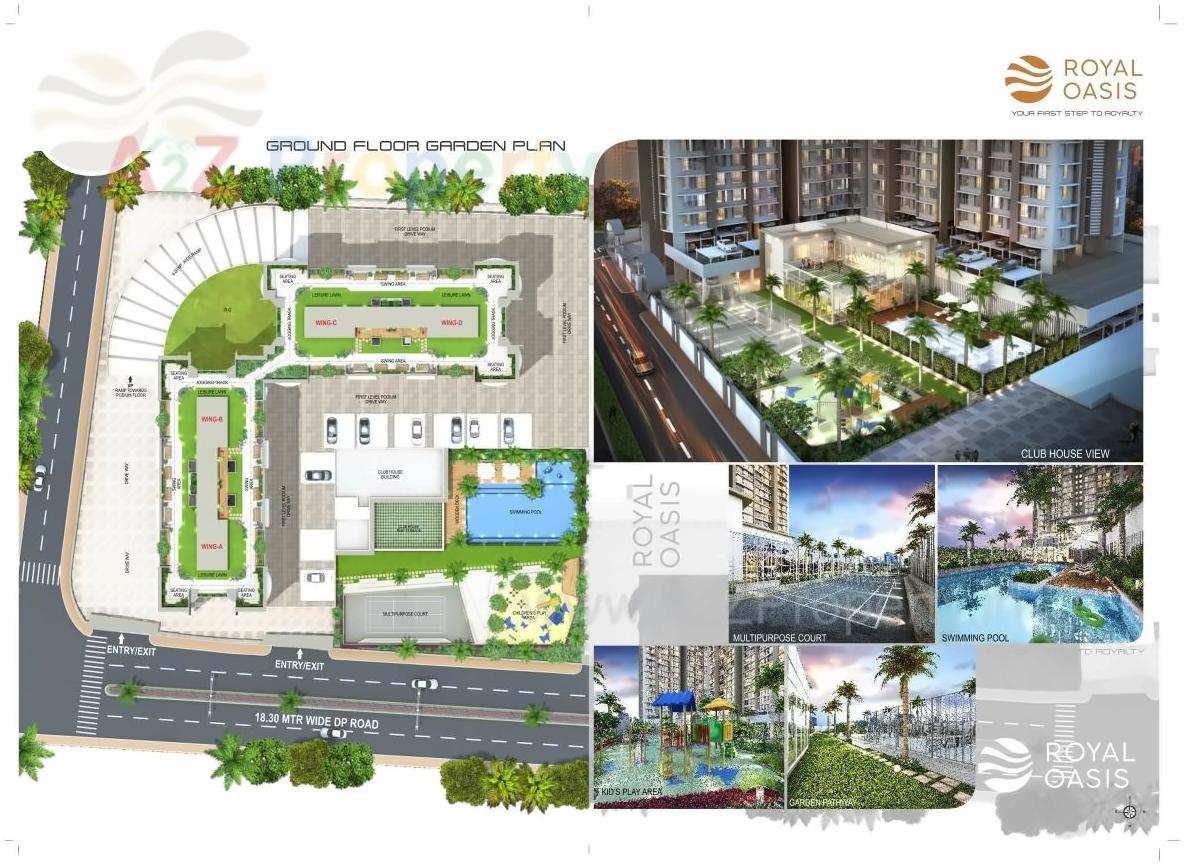 Layout of real estate project Royal Oasis located at Borivali, MumbaiSuburban, Maharashtra