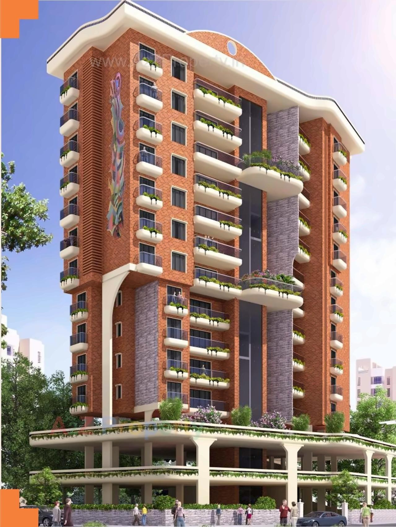 3D Elevation of real estate project Rudraksh located at Kurla, MumbaiSuburban, Maharashtra