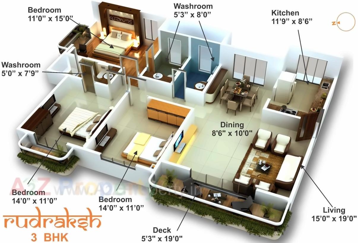 Layout of real estate project Rudraksh located at Kurla, MumbaiSuburban, Maharashtra