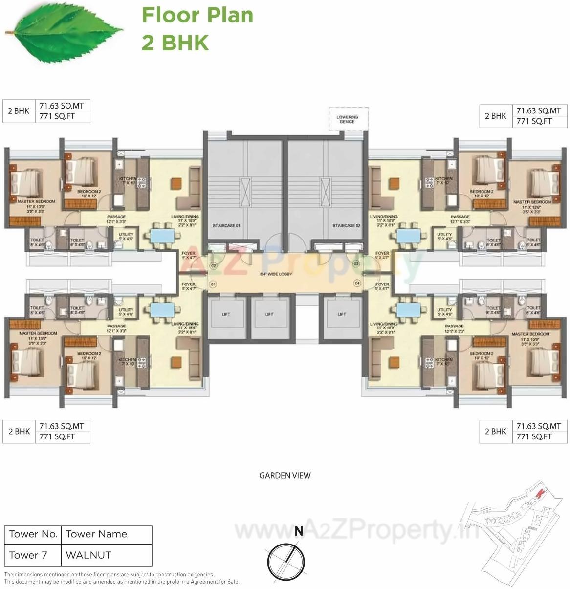 Layout of real estate project Runwal Forest Tower located at Kurla, MumbaiSuburban, Maharashtra