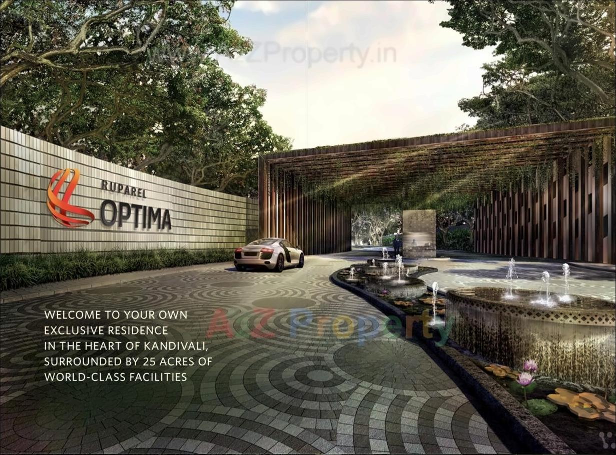 3D Elevation of real estate project Ruparel Optima located at Borivali, MumbaiSuburban, Maharashtra