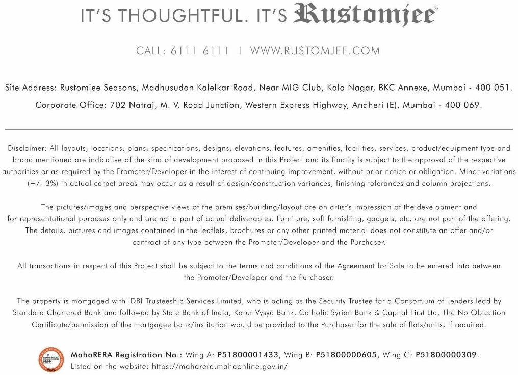  of real estate project Rustomjee Seasons located at Andheri, MumbaiSuburban, Maharashtra