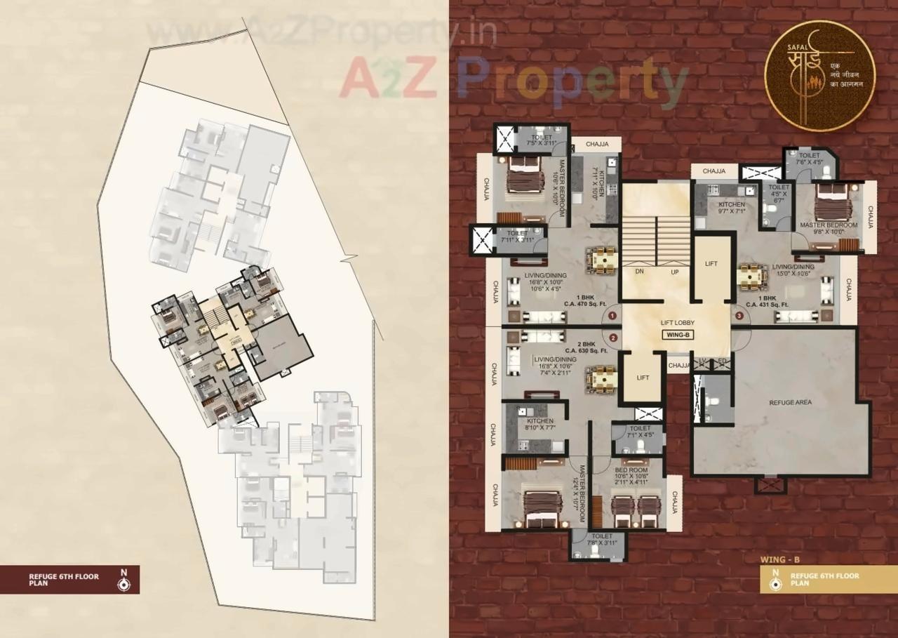 Layout of real estate project Safal Sai located at Kurla, MumbaiSuburban, Maharashtra
