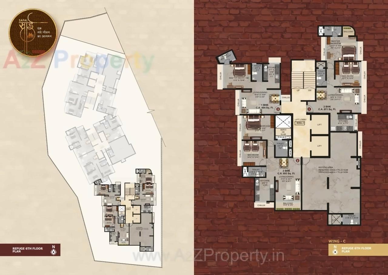 Layout of real estate project Safal Sai located at Kurla, MumbaiSuburban, Maharashtra