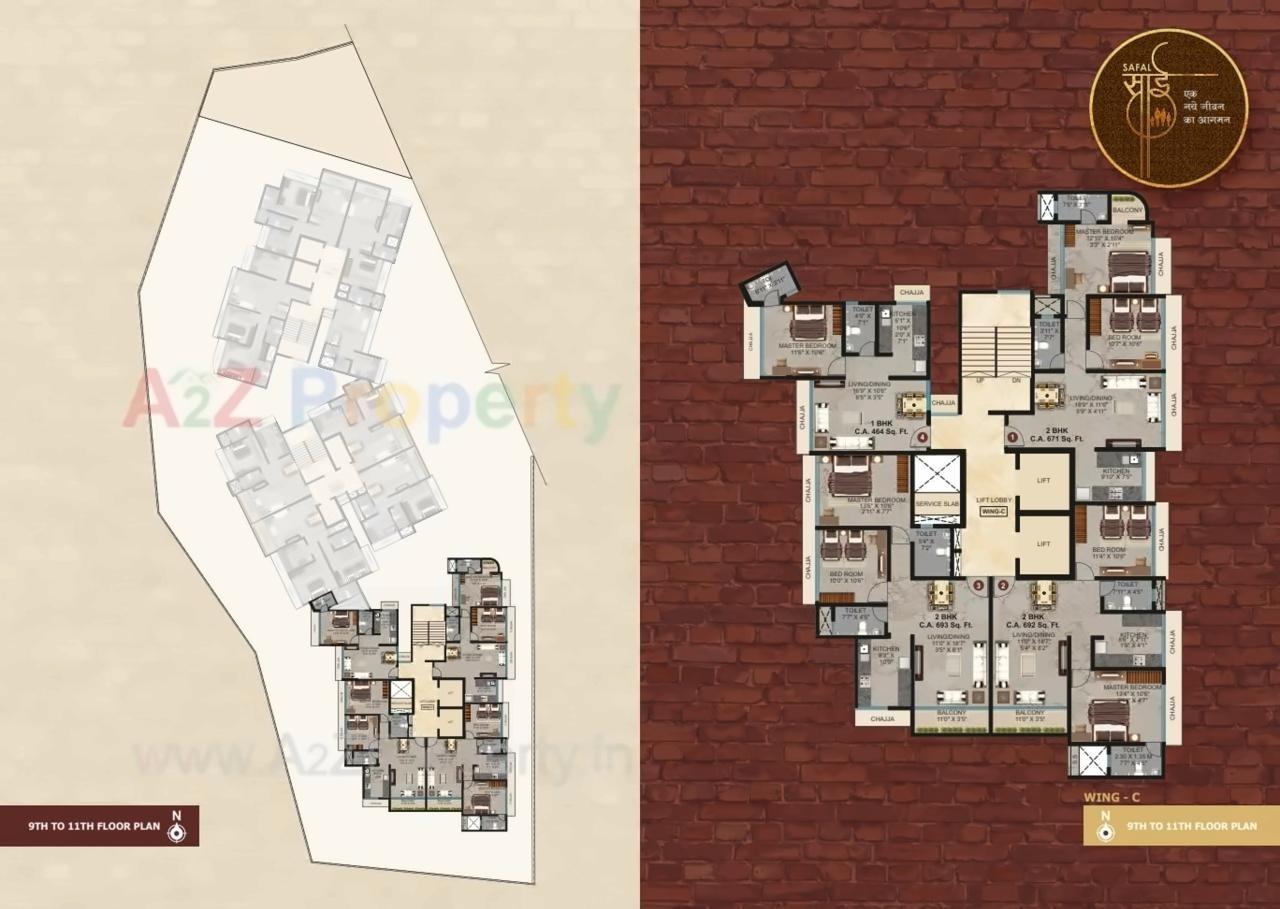 Layout of real estate project Safal Sai located at Kurla, MumbaiSuburban, Maharashtra